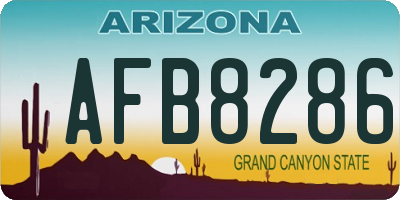 AZ license plate AFB8286