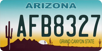 AZ license plate AFB8327