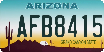 AZ license plate AFB8415