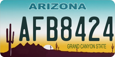 AZ license plate AFB8424
