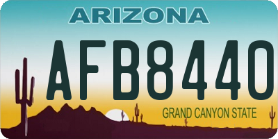 AZ license plate AFB8440