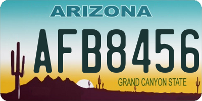 AZ license plate AFB8456