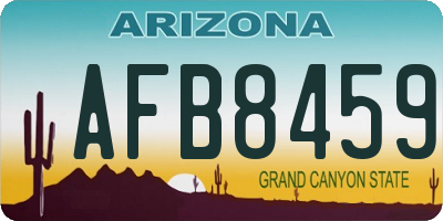 AZ license plate AFB8459