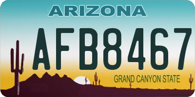 AZ license plate AFB8467