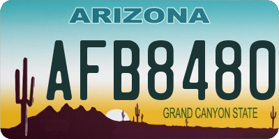 AZ license plate AFB8480