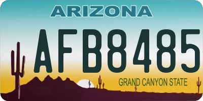 AZ license plate AFB8485
