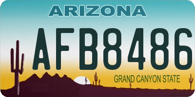 AZ license plate AFB8486