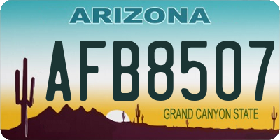 AZ license plate AFB8507