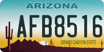 AZ license plate AFB8516