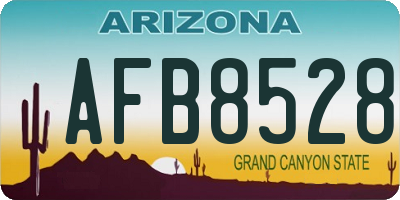 AZ license plate AFB8528