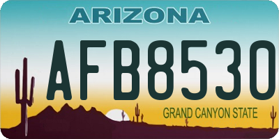 AZ license plate AFB8530