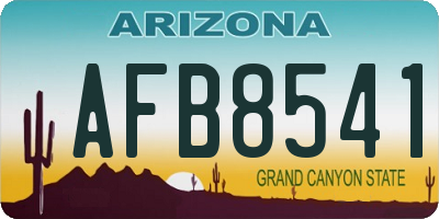 AZ license plate AFB8541