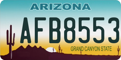 AZ license plate AFB8553