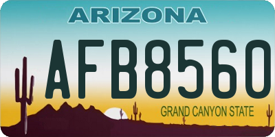 AZ license plate AFB8560