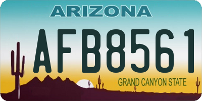 AZ license plate AFB8561