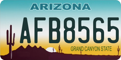 AZ license plate AFB8565