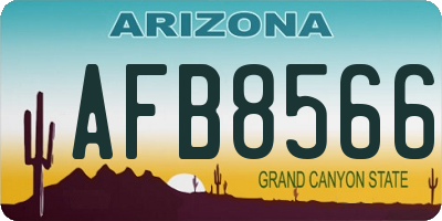 AZ license plate AFB8566