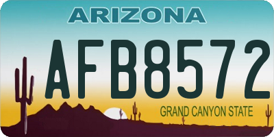 AZ license plate AFB8572