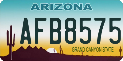 AZ license plate AFB8575