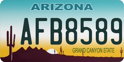AZ license plate AFB8589