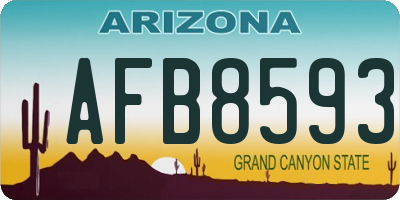AZ license plate AFB8593