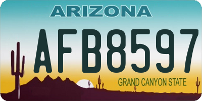 AZ license plate AFB8597