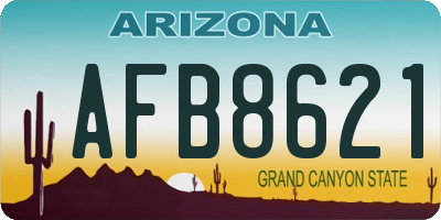 AZ license plate AFB8621