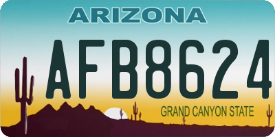 AZ license plate AFB8624