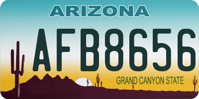 AZ license plate AFB8656