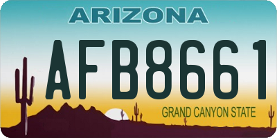 AZ license plate AFB8661
