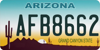 AZ license plate AFB8662