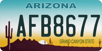 AZ license plate AFB8677