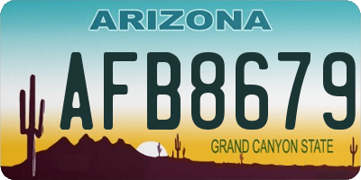 AZ license plate AFB8679