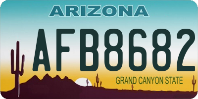 AZ license plate AFB8682