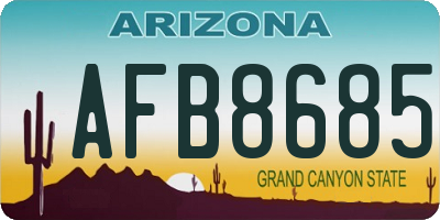 AZ license plate AFB8685