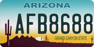 AZ license plate AFB8688
