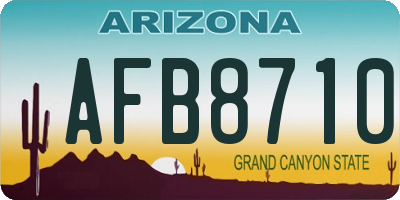 AZ license plate AFB8710