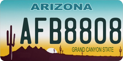 AZ license plate AFB8808