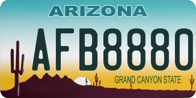 AZ license plate AFB8880