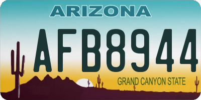 AZ license plate AFB8944