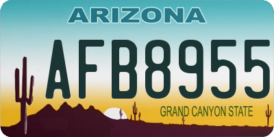 AZ license plate AFB8955