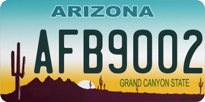 AZ license plate AFB9002