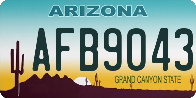 AZ license plate AFB9043
