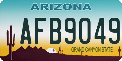 AZ license plate AFB9049