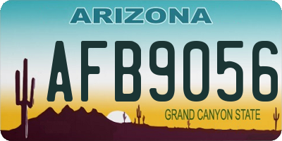 AZ license plate AFB9056