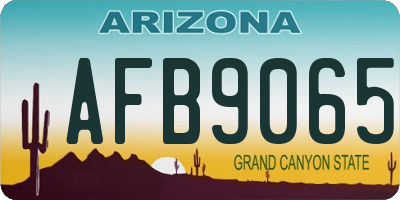 AZ license plate AFB9065