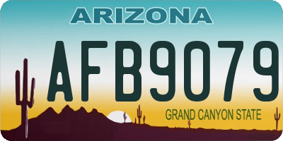 AZ license plate AFB9079