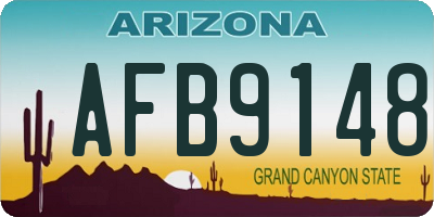 AZ license plate AFB9148
