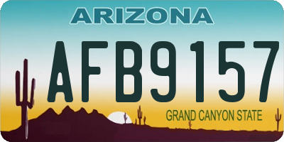 AZ license plate AFB9157