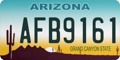 AZ license plate AFB9161